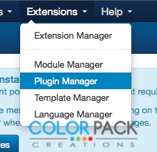 ไปที่ Extensions >> Plug-in Manager