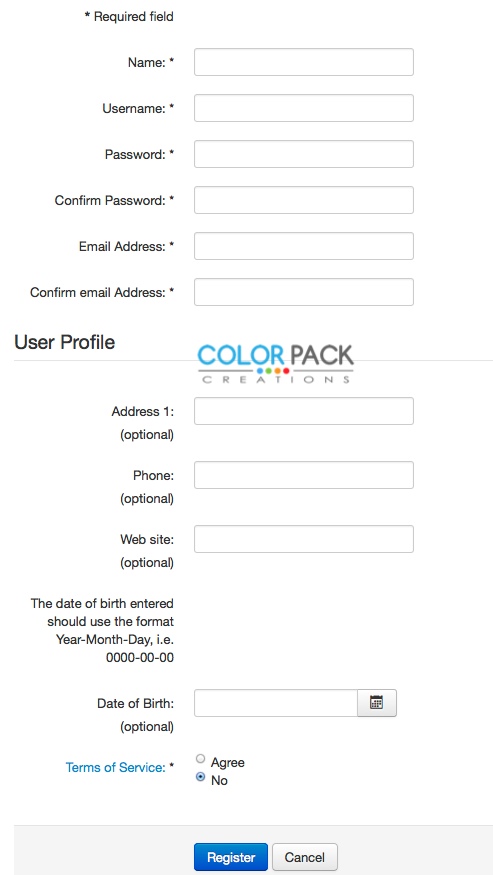 มาดูฟิลด์ ข้อมูลตอนสมัครสมาชิก joomla ที่หน้าเว็บ