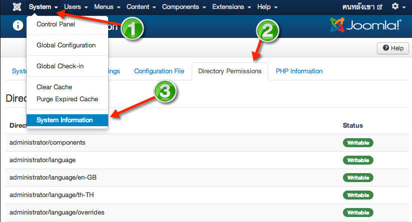 Joomla3 Directory Permissions