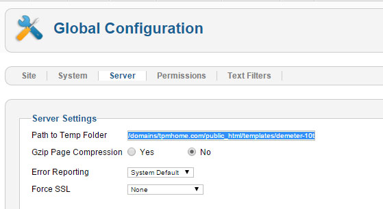 Path to Temp Folder joomla 2.5