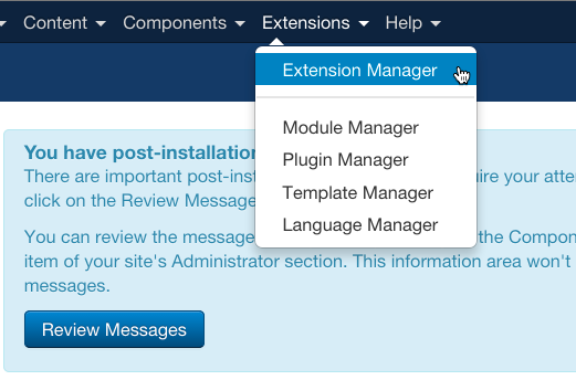 joomla extention install 1