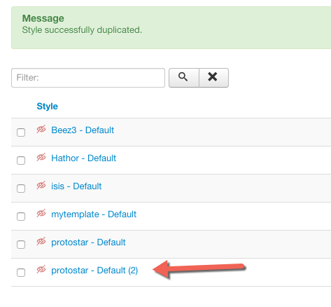 Duplicate Styles Joomla 2