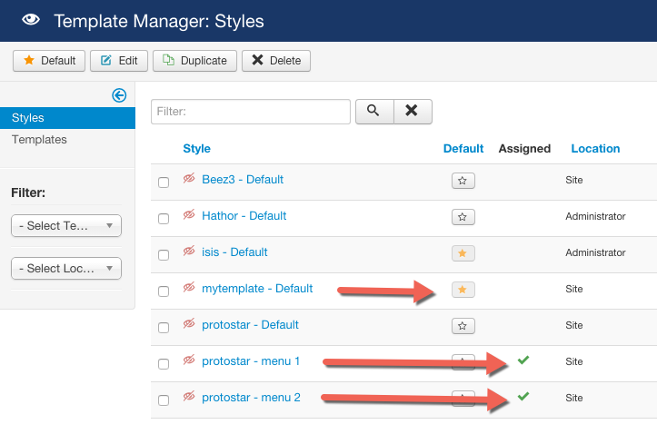 Duplicate Styles Joomla 7
