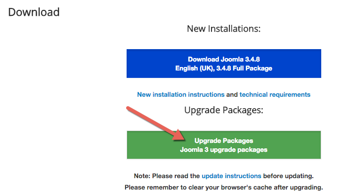 joomla update 3