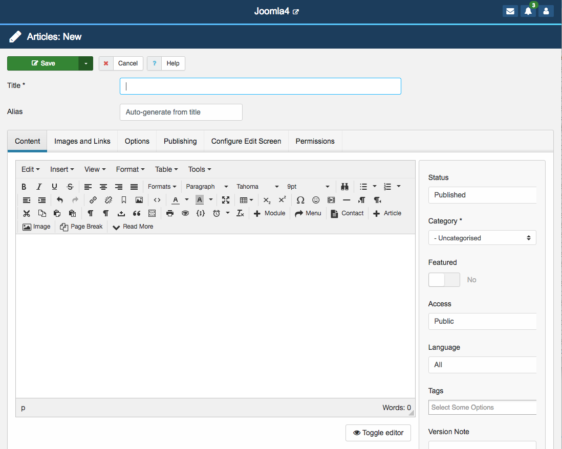 joomla4 article edit